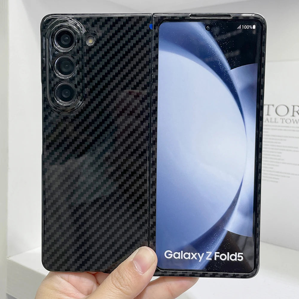 YTF Carbon Fiber Case For Samsung Galaxy Z Fold 5 - Premium Mobile Phone Cases from YTF-Carbon - Just $50! Shop now at Dressmycell.com YTF Carbon Fiber Case For Samsung Galaxy Z Fold 5 - Premium Mobile Phone Cases from YTF-Carbon - Just $50! Shop now at Dressmycell.com